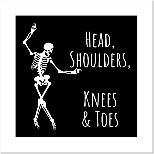 Head Shoulders Knees and Toes Skeleton Dancing Wall Art by KayBee Gift Shop